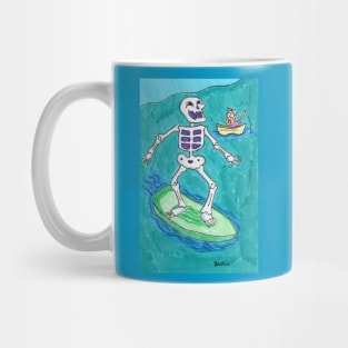 Surfing Skeleton Mug